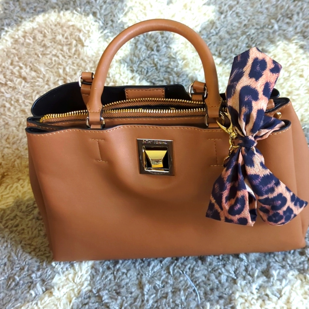 Betsy Johnson brown leopard purse